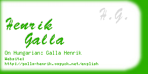 henrik galla business card